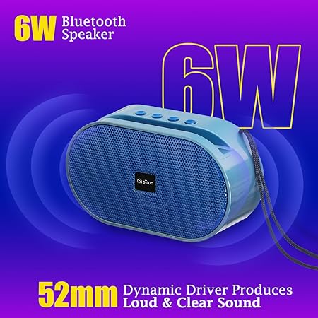 pTron Newly Launched Fusion Hook 6W Mini Bluetooth Speaker &Black