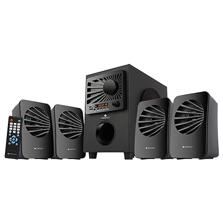 ZEBRONICS Zeb-Sunshine 60W 4.1 Multimedia Speaker with Bluetooth Supporting | USB | mSD | AUX | FM and Remote Control