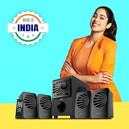ZEBRONICS Zeb-Sunshine 60W 4.1 Multimedia Speaker with Bluetooth Supporting | USB | mSD | AUX | FM and Remote Control