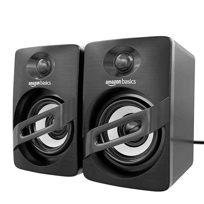 Amazon Basics Portable Multimedia Speaker Suitable for Laptop &Desktop