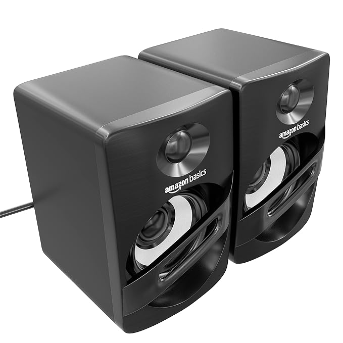 Amazon Basics Portable Multimedia Speaker Suitable for Laptop &Desktop