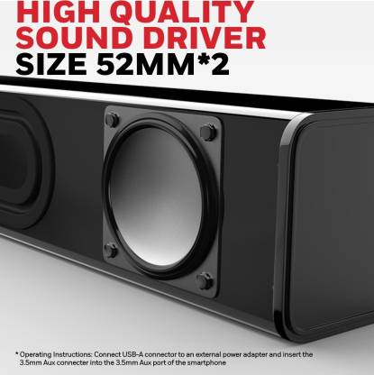 Honeywell Moxie V500 10W Portable USB Wired Soundbar