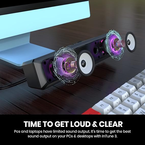 Portronics in Tune 3 6W Portable USB Wired Soundbar