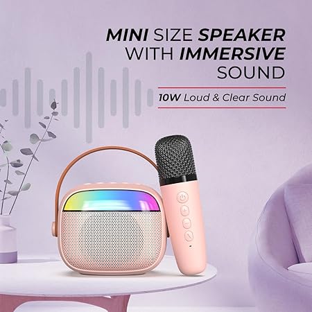 pTron Newly Launched Fusion Smart 10W Mini Bluetooth Speaker with Wireless Karaoke Mic