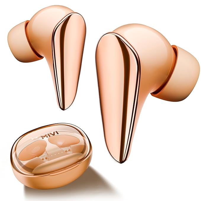 Mivi DuoPods i7 Earbuds - Step into The 3rd Dimension of Sound with 3D Soundstage | High Fidelity Drivers | Advanced Audio Codec for Lossless Audio | Peach Fuzz