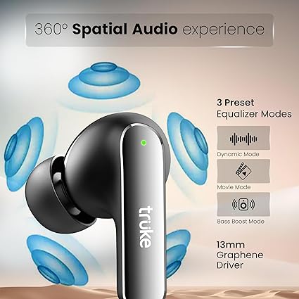 truke Buds F1 Ultra True Wireless Earbuds with Spatial Audio Experience