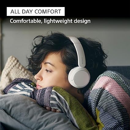 Sony WH-CH520 Wireless On-Ear Bluetooth Headphones with Mic