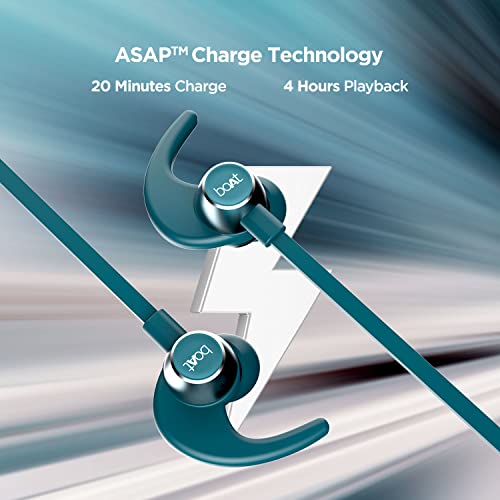 boAt Rockerz 258 Pro+ Bluetooth in Ear Earphones with Upto 60 Hours Playback | ASAP Charge | IPX7 | Dual Pairing and Bluetooth v5.0 Green