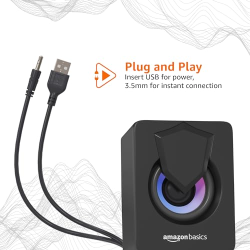 Amazon basics Stereo 2.0 USB Powered Gaming Speaker
