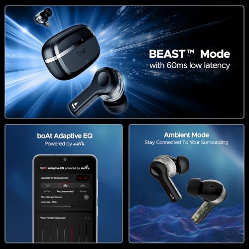 boAt Newly Launched Nirvana Space TWS in Ear Earbuds w/ 360o Spatial Audio | ANC Up to 32dB | 100hrs Playback