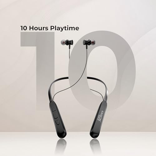 Kratos Vibez N1 Bluetooth Earphones with 13mm Drivers | Rich Music Experience | 10 Hours Playtime | Type C Fast Charging | Neckband Earphones with Voice Assistant &IPX4 Water Resistant