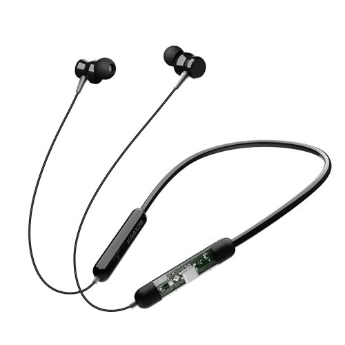 Kratos Vibez N5 Neckband Earphones | Exclusive Transparent Design | 4 Voice Modes for Calls | 25 Hrs Playtime | Smart Voice Assistance | HD Sound &Rich Basstooth Earphones with Type C Fast Charging