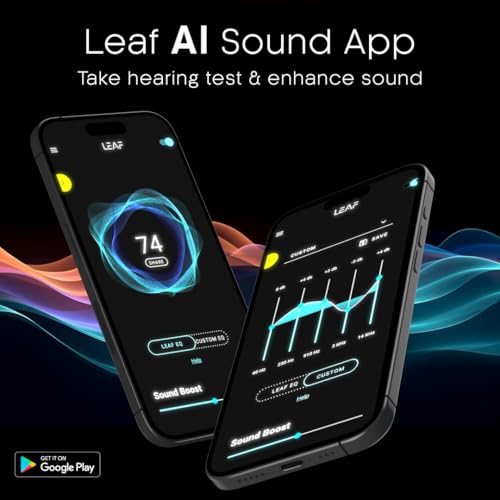 Leaf Buds X614 True Wireless ANC Earbuds with AI SOUND App | Active Noise Cancellation | 30H Playtime | Quad Mic ENC | 13mm Driver | IPX5tooth v5.3