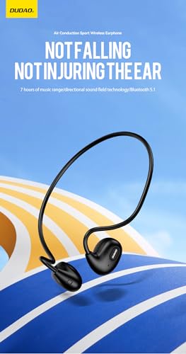 DUDAO U2XS Air Open Ear Headphones | True Air Conduction Wireless Bluetooth Open Ear Earbuds with Dual Mic