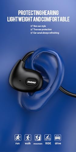 DUDAO U2XS Air Open Ear Headphones | True Air Conduction Wireless Bluetooth Open Ear Earbuds with Dual Mic