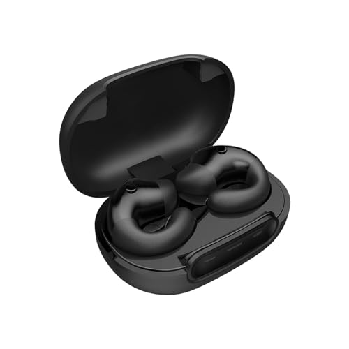 HAPIPOLA Leech Ear Buds Clip On Earbuds Open Ear Headphones Bone Conduction Earbuds OWS