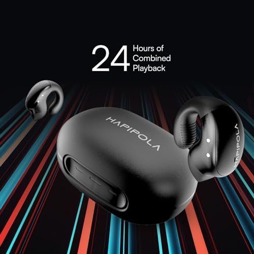 HAPIPOLA Leech Ear Buds Clip On Earbuds Open Ear Headphones Bone Conduction Earbuds OWS