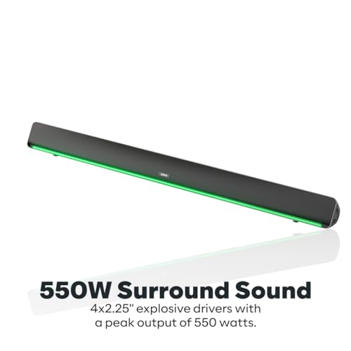 GOVO GoSurround 960W | 550Watt Sound bar | 2.1 Channel Home Theatre | 8 subwoofer | HDMI | OPT | AUX | USB &Bluetooth | 4 Equalizer Modes | Stylish Remote &LED Display