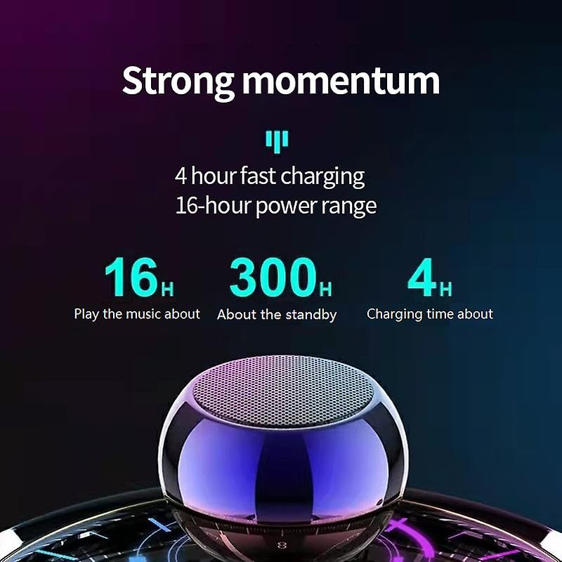 INEFABLE Mini Boost 4 Bluetooth Speaker 4D Mini Electroplating Round Steel Speaker