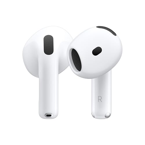 Apple AirPods 4 | Personalized Spatial Audio | H2 Chip | 30H Battery Life | USB-C Charging Case | Sweat & Water Resistant