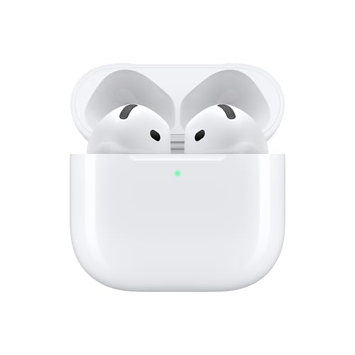 Apple AirPods 4 | Personalized Spatial Audio | H2 Chip | 30H Battery Life | USB-C Charging Case | Sweat & Water Resistant