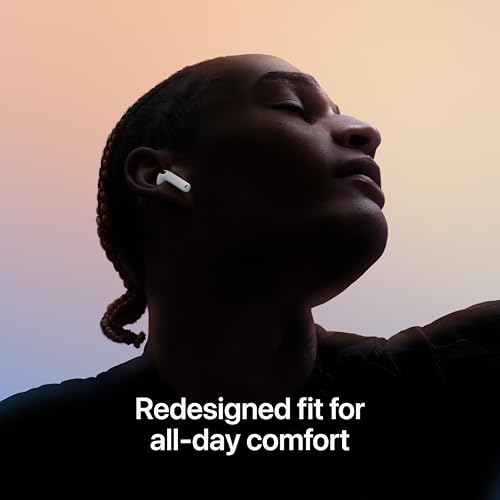 Apple AirPods 4 | Personalized Spatial Audio | H2 Chip | 30H Battery Life | USB-C Charging Case | Sweat & Water Resistant