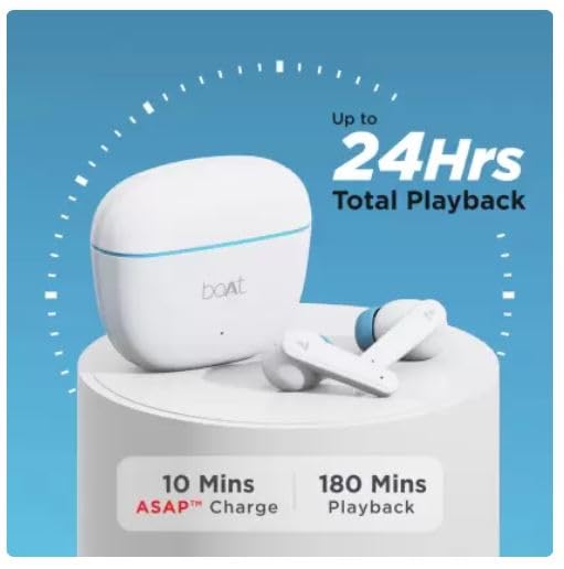 boAt Airdopes 115 | 50H Playtime | ENx Tech | BEAST Mode | ASAP Charge | BT v5.3 | IPX4 TWS Earbuds