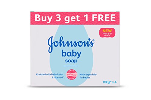 Johnsons Baby Soap, 100gm (Buy 3 Get 1 Free)