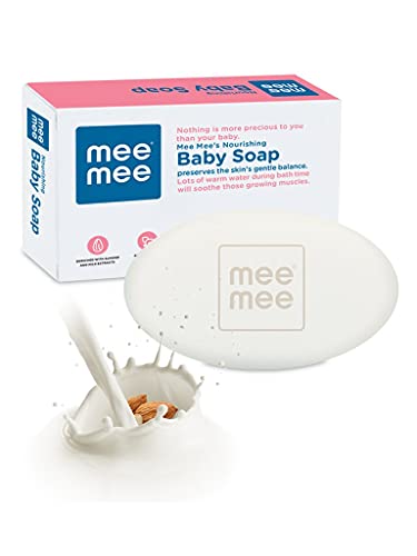 Mee Mee Nourishing Baby Soap For Bath Bar with 100% Natural Amond Oil & Milk Extract For Soft Baby Skin