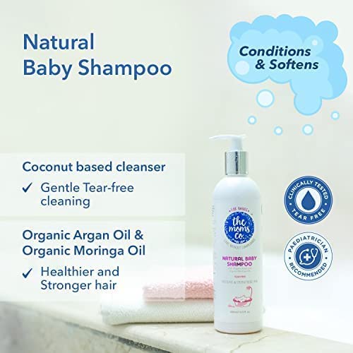 The Moms Co. All Natural Tear-Free Cleaning Bundle for Baby with Natural Baby Wash and Baby Shampoo