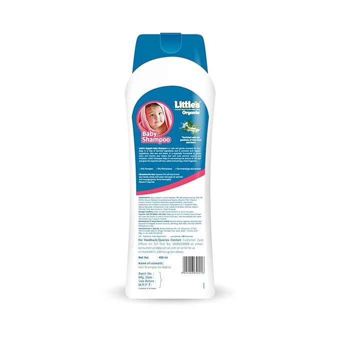 Littles Organix Baby Shampoo Enriched with Organic Ingredients Neem & Aloe Vera extracts