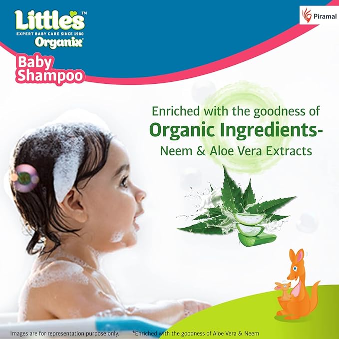 Littles Organix Baby Shampoo Enriched with Organic Ingredients Neem & Aloe Vera extracts