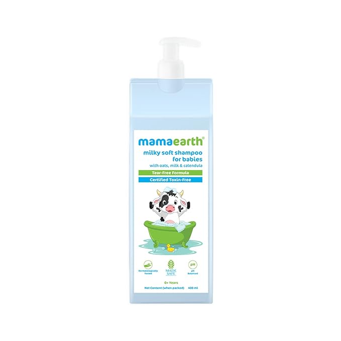 Mamaearth Milky Soft Shampoo with Oats, Milk and Calendula for Babies