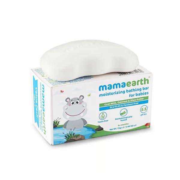 Mamaearth Bathing Bar for Babies Moisturizing, Pack of 4