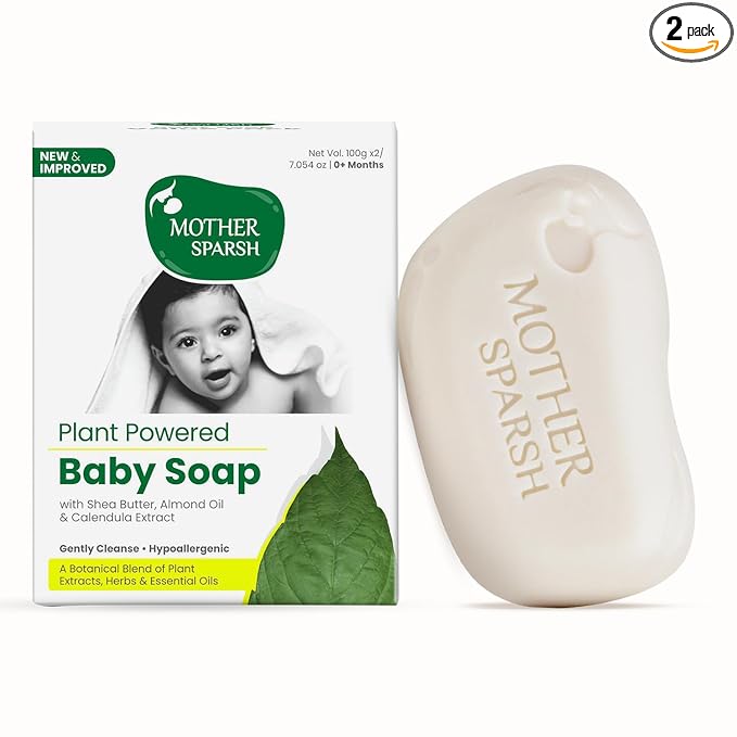 Mother Sparsh Plant Powered Natural Baby Soap, Pack of 2