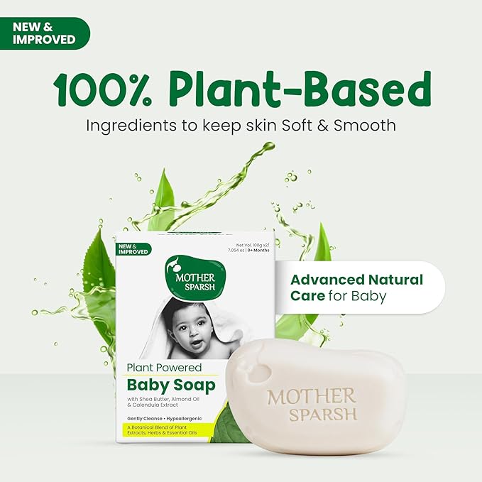 Mother Sparsh Plant Powered Natural Baby Soap, Pack of 2