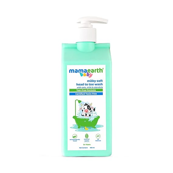 Mamaearth Milky Soft Head to Toe Wash With Oats, Milk and Calendula