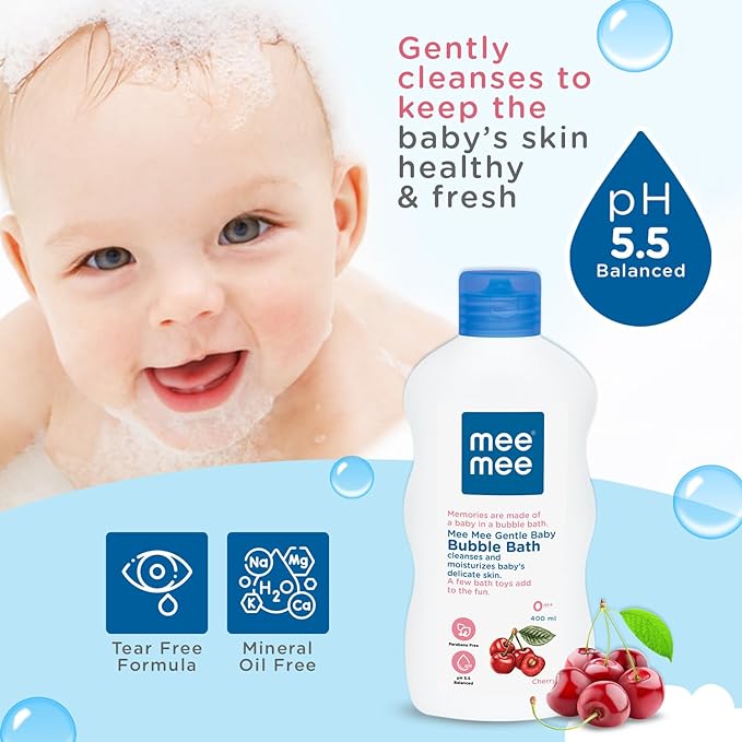 Mee Mee Foamy Baby Body Wash & Bubble Bath with Cherry and Fruit Extracts