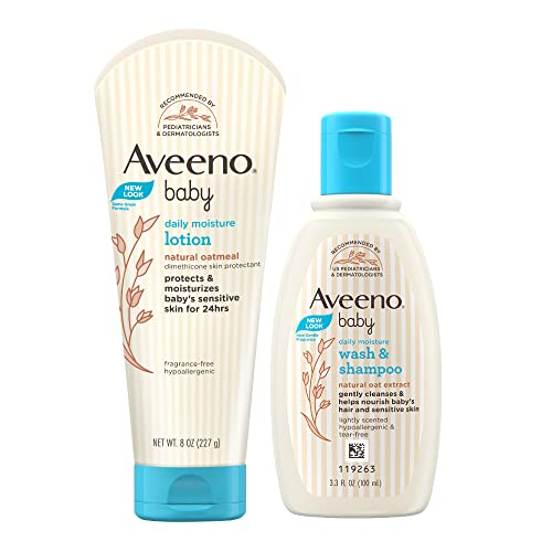 Aveeno Baby Daily Moisture Lotion & Wash and Shampoo Combo pack