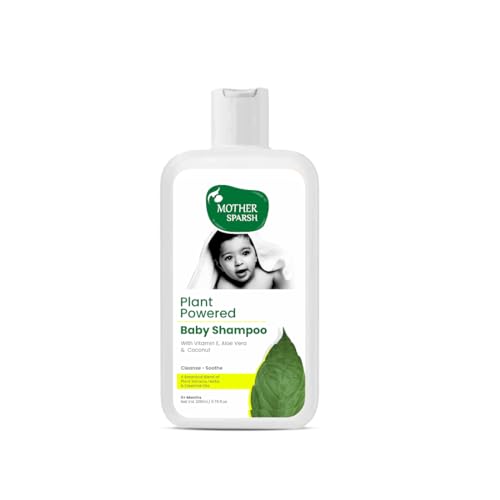 Mother Sparsh Plant Powered Natural Baby Shampoo With Vanilla Oil, Vitamin E & Coconut Oil, Nourishes Baby's Scalp & Hair