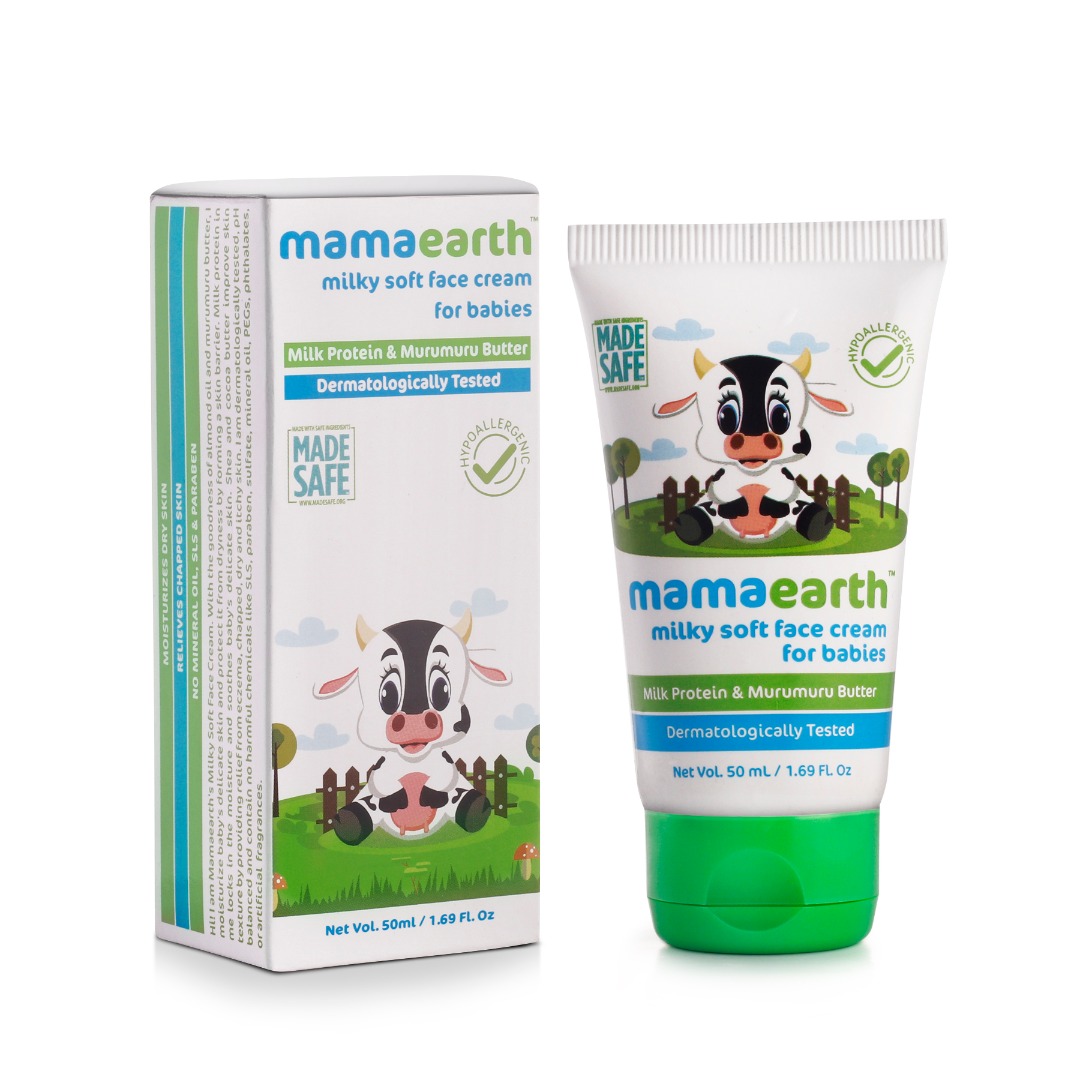 MamaEarth Milky Soft Face Cream with Murumuru Butter for Babies