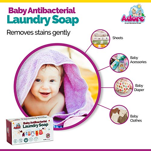 Adore Baby Antibacterial Laundry Bar Soap (Pack of 3)