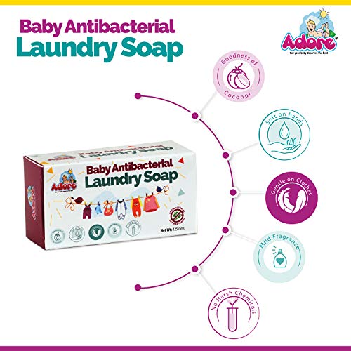 Adore Baby Antibacterial Laundry Bar Soap (Pack of 3)