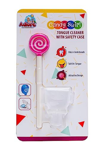 Adore Kid Tongue Cleaner with Safety Case and Candy Design