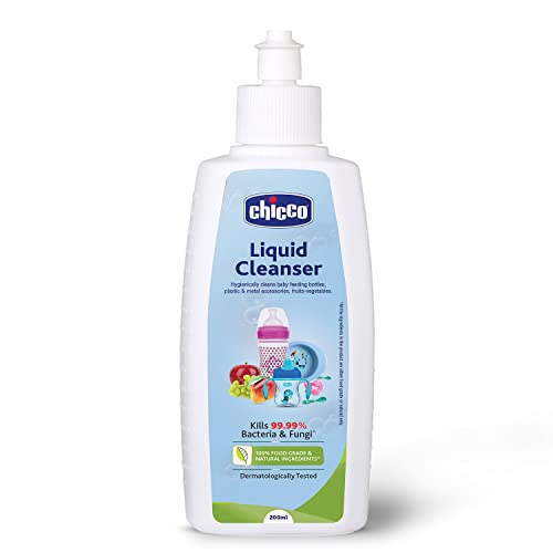 Chicco Liquid Cleanser Bottle Wash for Cleaning Baby Bottles, 100% Food Grade &Natural Ingredients, Kills 99.99% Germs, Anti-Bacterial &Anti-Fungal
