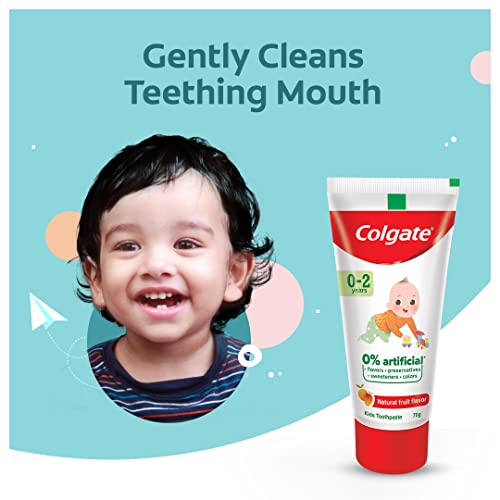 Colgate Toothpaste for Kids, Natural Fruit Flavour Tooth paste, SLS &Fluoride free