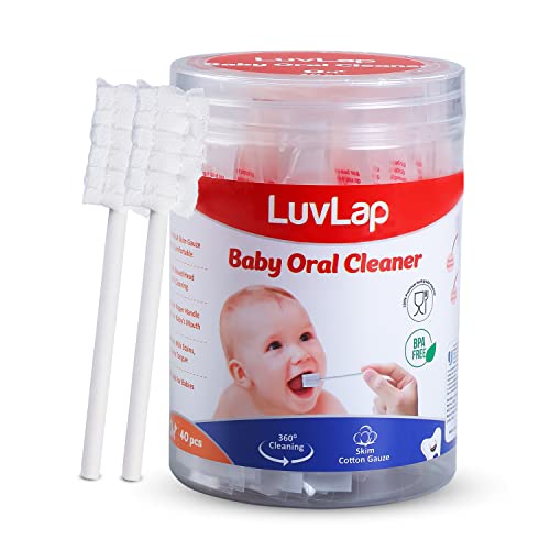 LuvLap 40pcs Oral Care Disposable Mouth Swabs for Cleaning Tooth