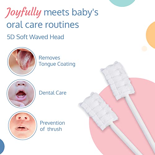 LuvLap 40pcs Oral Care Disposable Mouth Swabs for Cleaning Tooth