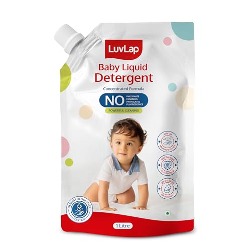 LuvLap Baby Laundry Detergent pH Balanced Dermatologically tested formula, No harsh chemicals