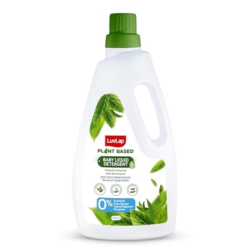 LuvLap Plant Based Baby Laundry Detergent, With Bio-Enzymes, Aloe Vera &Neem, Dermatologically Tested, Free From SLS/SLES, Phosphate &Bleach